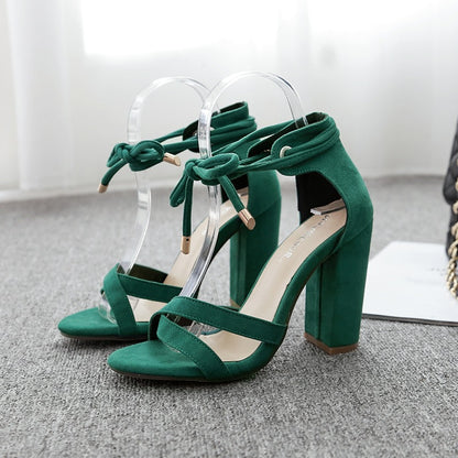 Chunky Heel Strappy Sandals