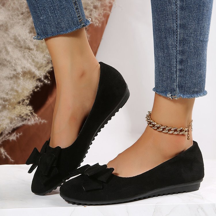 Casual  Round Head Flats Faux Suede Shoes