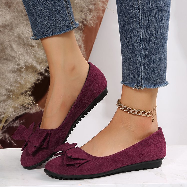 Casual  Round Head Flats Faux Suede Shoes