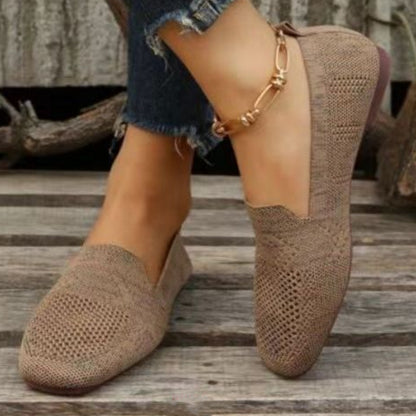 Square Toe Slip-on Casual Shoes