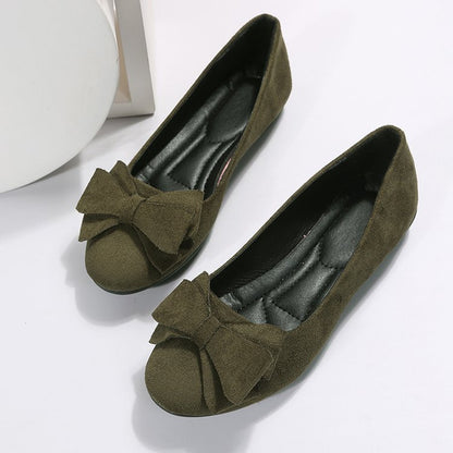 Casual  Round Head Flats Faux Suede Shoes