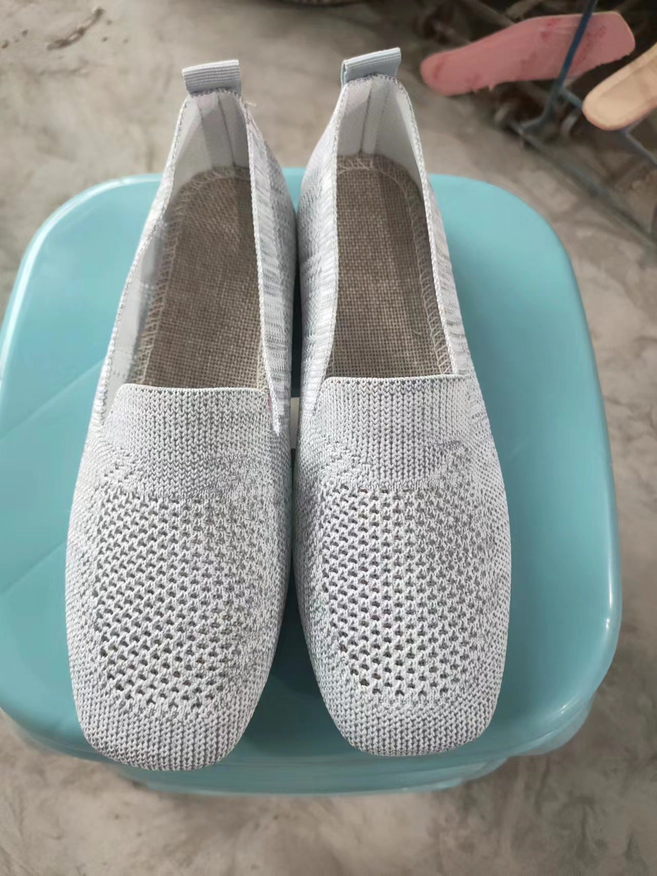 Square Toe Slip-on Casual Shoes