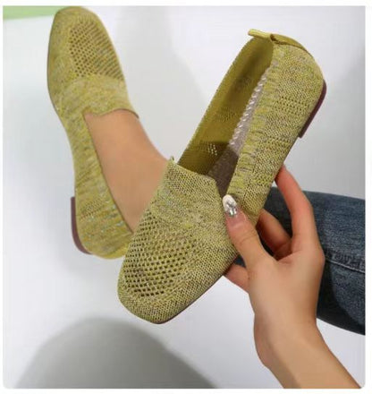 Square Toe Slip-on Casual Shoes