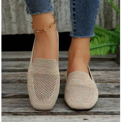 Square Toe Slip-on Casual Shoes