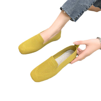 Square Toe Slip-on Casual Shoes