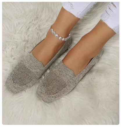 Square Toe Slip-on Casual Shoes