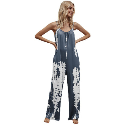 Summer Tie-dye Loungewear Jumpsuit