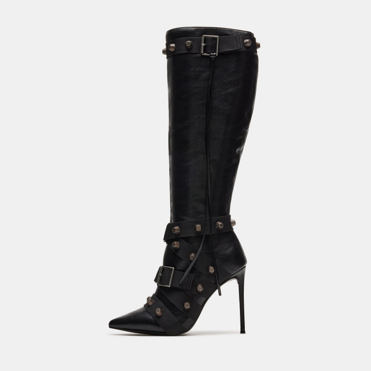 Best Look Pointed Stiletto Heel High Leg Boot