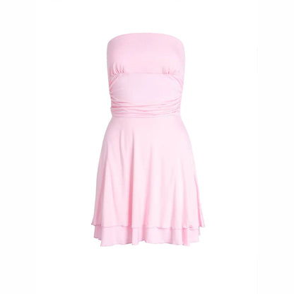 Short Dress Summer Sexy Pleated Tight Dresses